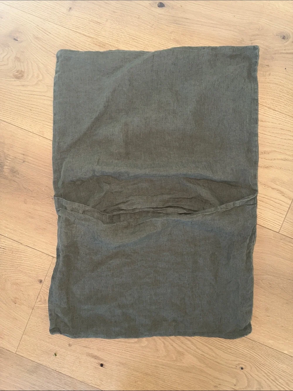 EUC Quince European Linen Pillowcases Dusty Olive Standard Set of 2